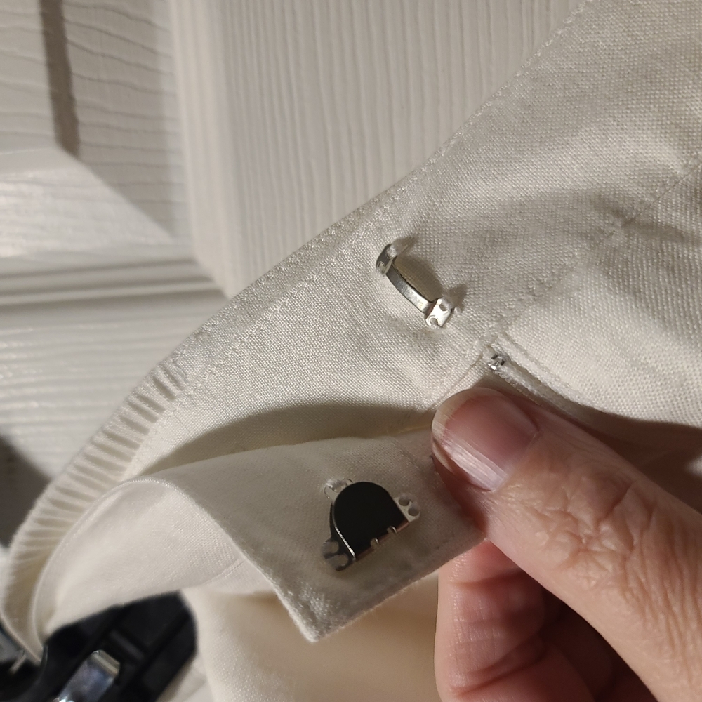 Women's White Cropped Pants (BR1) - Picture 3 of 5